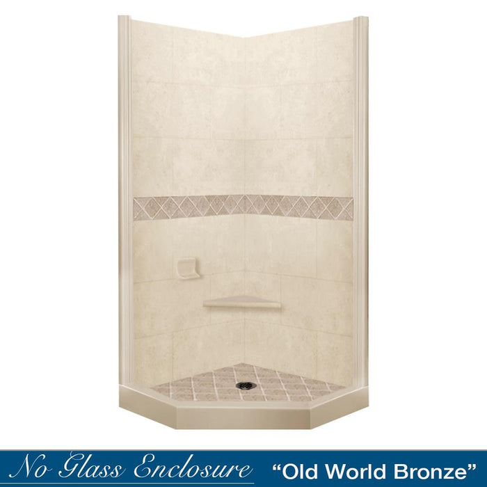 American Bath Factory Diamond Desert Sand Neo Shower Kit SPECIAL ( FREE- Shampoo Niche )