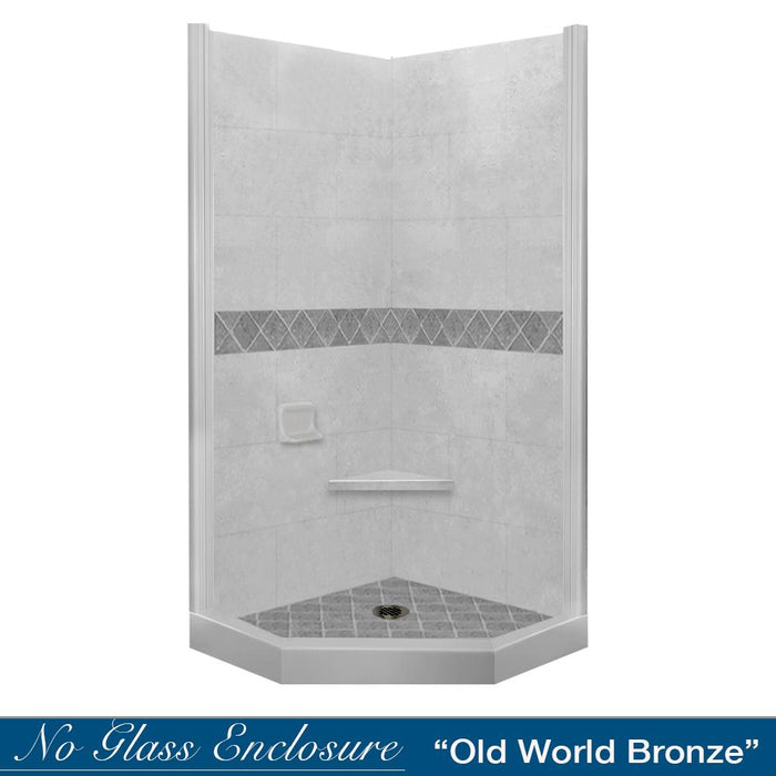 American Bath Factory Diamond Portland Cement Neo Shower Enclosure Kit