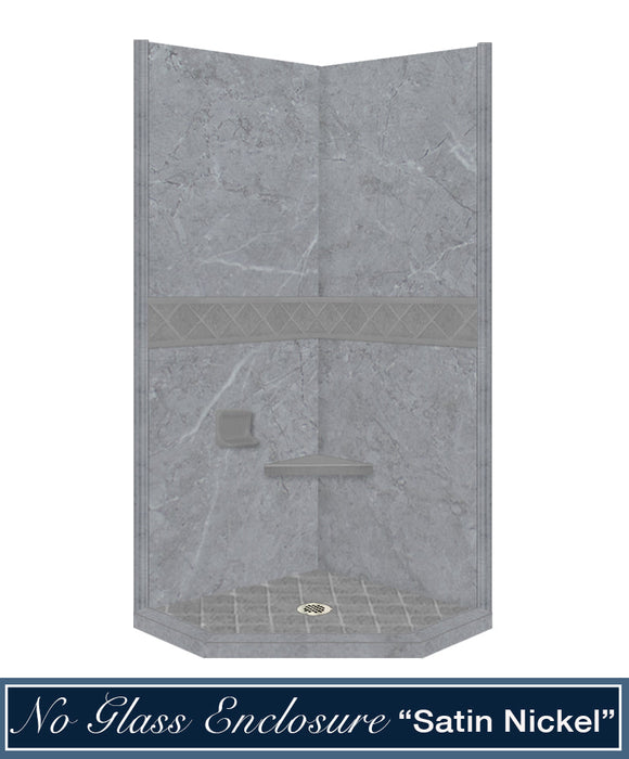 American Bath Factory Grio Marble Diamond Neo Shower Enclosure Kit