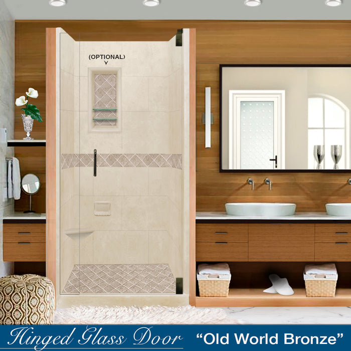 American Bath Factory Diamond Desert Sand Small Alcove Shower Enclosure Kit