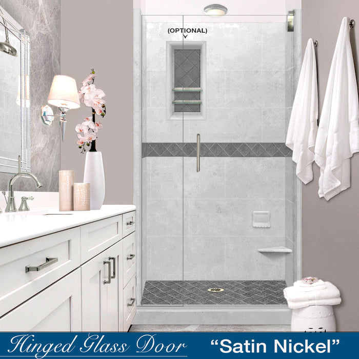 American Bath Factory Diamond Portland Cement Small Alcove Shower Enclosure Kit