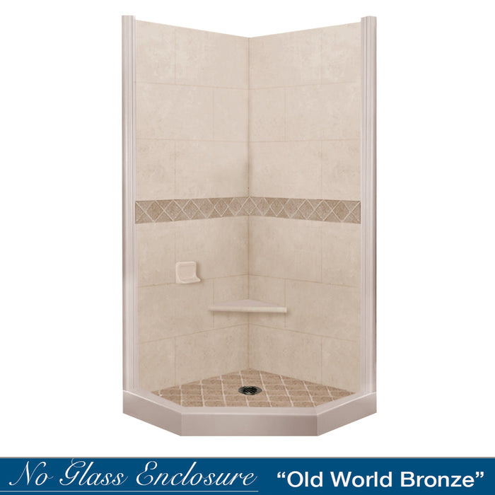 American Bath Factory Diamond Brown Sugar Neo Shower Enclosure Kit