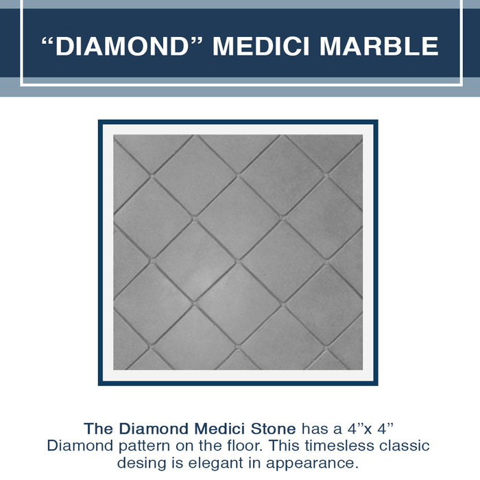 American Bath Factory Grio Marble Diamond Neo Shower Enclosure Kit