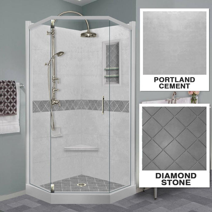 American Bath Factory Diamond Portland Cement Neo Shower Enclosure Kit