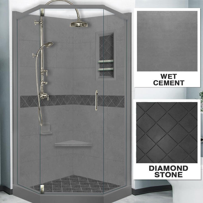 American Bath Factory Diamond Wet Cement Neo Shower Enclosure Kit