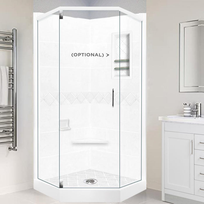 American Bath Factory Diamond Natural Buff Neo Shower Enclosure Kit