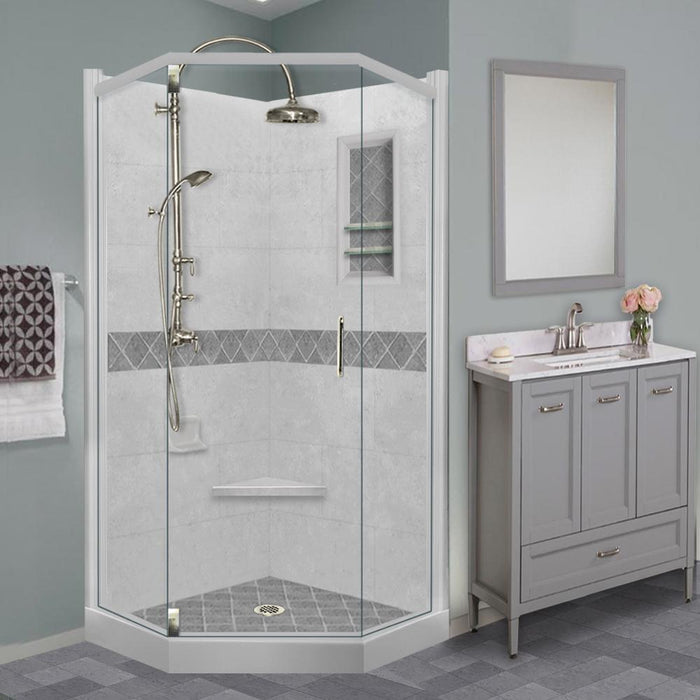 American Bath Factory Diamond Portland Cement Neo Shower Enclosure Kit