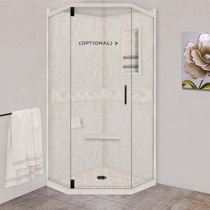 American Bath Factory Rafe Marble Diamond Neo Shower Enclosure Kit