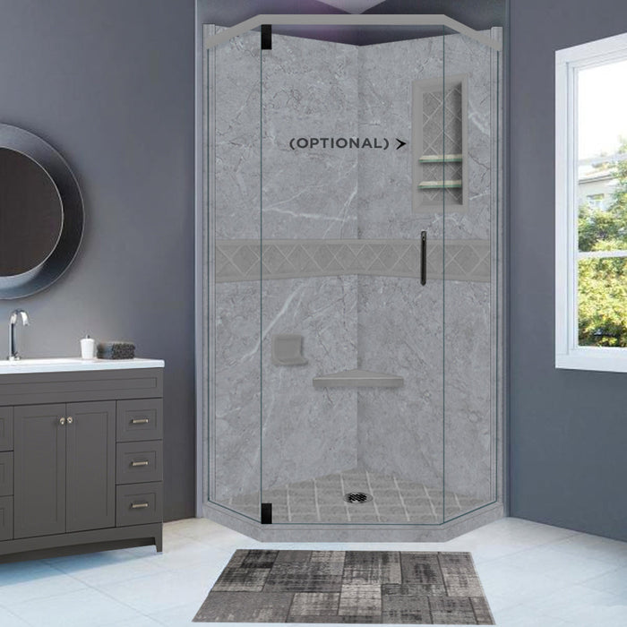 American Bath Factory Grio Marble Diamond Neo Shower Enclosure Kit