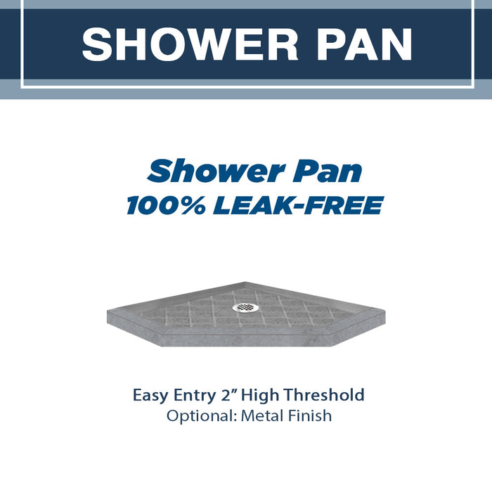 American Bath Factory Grio Marble Diamond Neo Shower Enclosure Kit