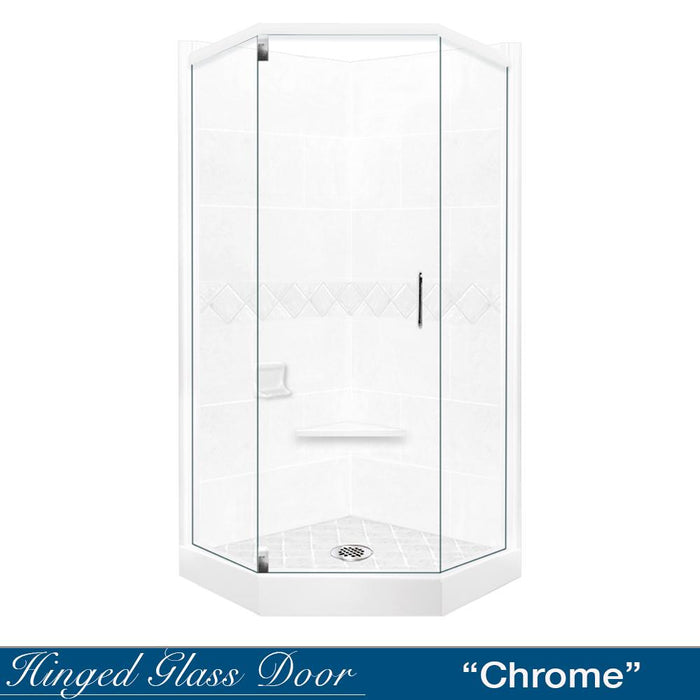 American Bath Factory Diamond Natural Buff Neo Shower Enclosure Kit