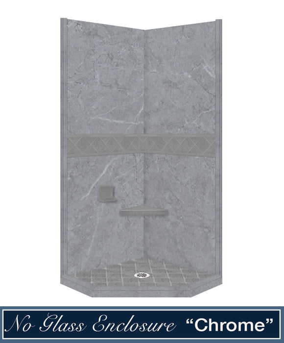 American Bath Factory Grio Marble Diamond Neo Shower Enclosure Kit