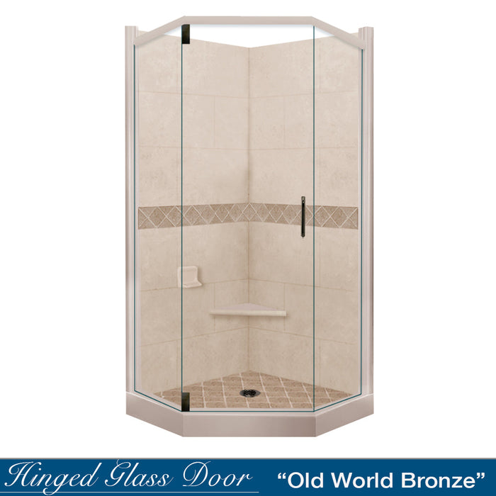 American Bath Factory Diamond Brown Sugar Neo Shower Enclosure Kit