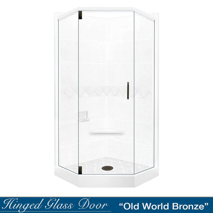 American Bath Factory Diamond Natural Buff Neo Shower Enclosure Kit