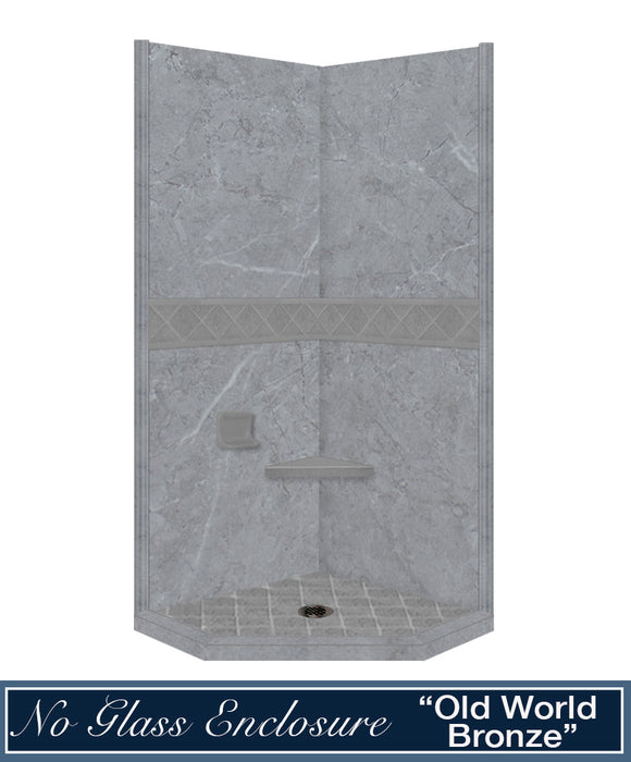 American Bath Factory Grio Marble Diamond Neo Shower Enclosure Kit