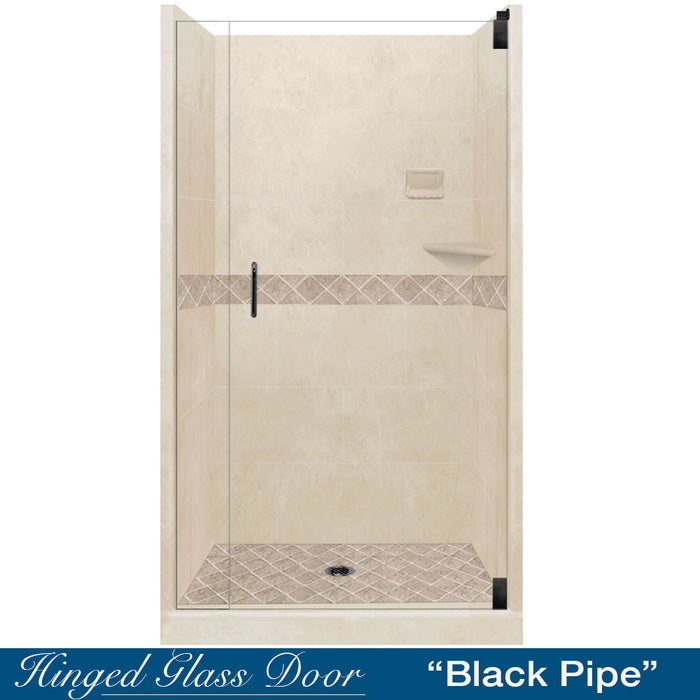 American Bath Factory Diamond Desert Sand Small Alcove Shower Enclosure Kit