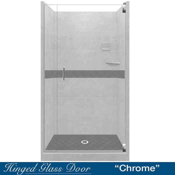 American Bath Factory Diamond Portland Cement Small Alcove Shower Enclosure Kit