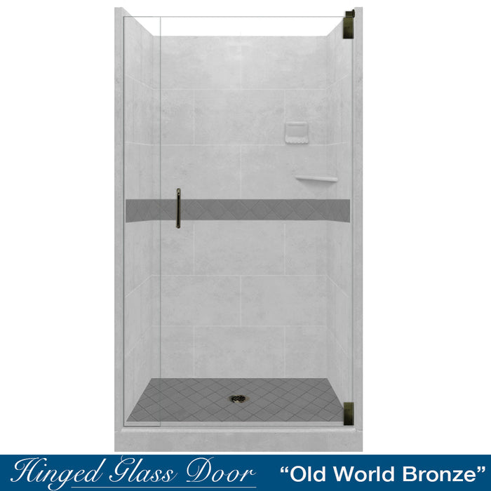American Bath Factory Diamond Portland Cement Small Alcove Shower Enclosure Kit