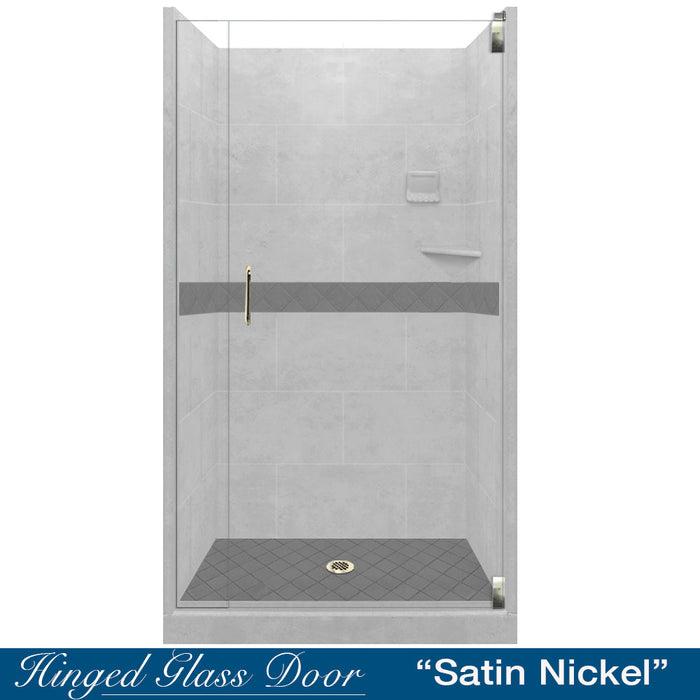 American Bath Factory Diamond Portland Cement Small Alcove Shower Enclosure Kit