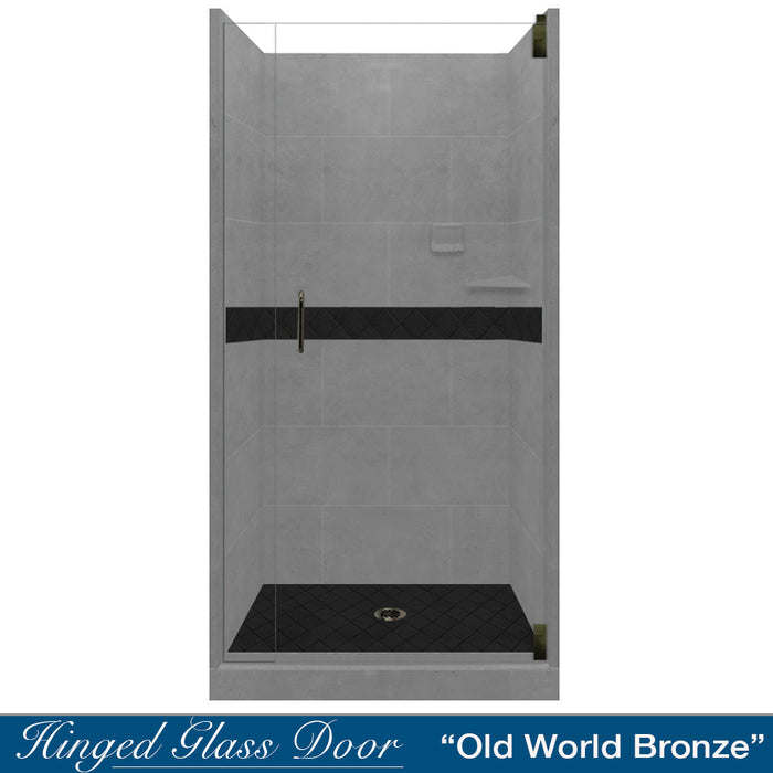 Diamond Wet Cement Small Alcove Shower Enclosure Kit