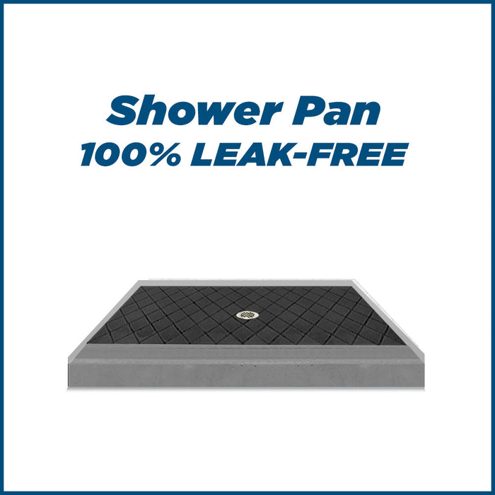 Diamond Wet Cement Small Alcove Shower Enclosure Kit