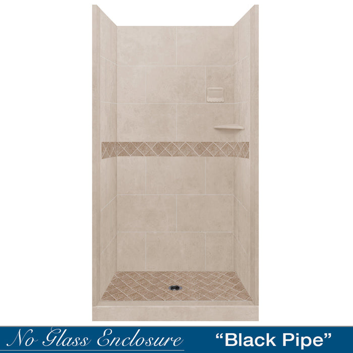American Bath Factory Diamond Brown Sugar Small Alcove Shower Enclosure Kit