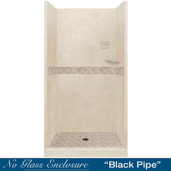 American Bath Factory Diamond Desert Sand Small Alcove Shower Enclosure Kit