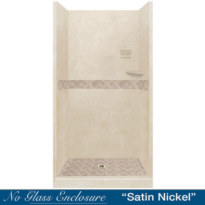 American Bath Factory Diamond Desert Sand Small Alcove Shower Enclosure Kit