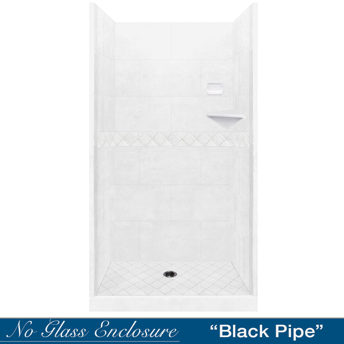 American Bath Factory Diamond Natural Buff Small Alcove Shower Enclosure Kit