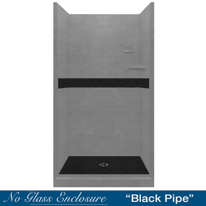 Diamond Wet Cement Small Alcove Shower Enclosure Kit