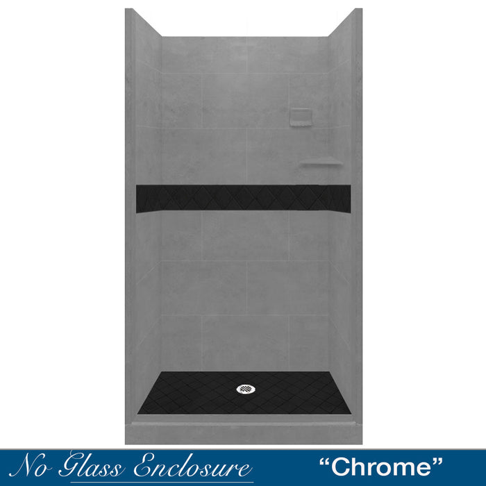 Diamond Wet Cement Small Alcove Shower Enclosure Kit