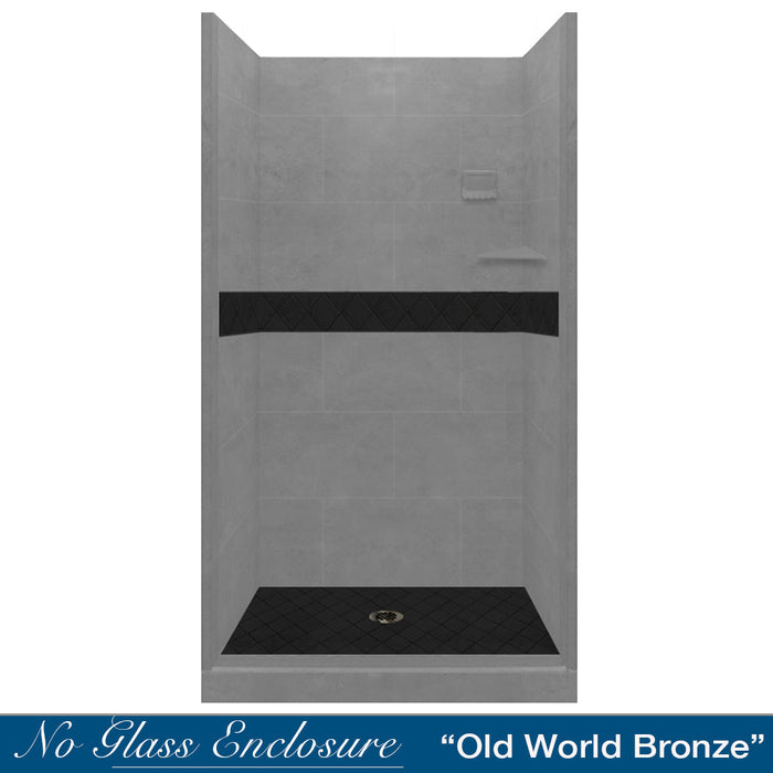 Diamond Wet Cement Small Alcove Shower Enclosure Kit