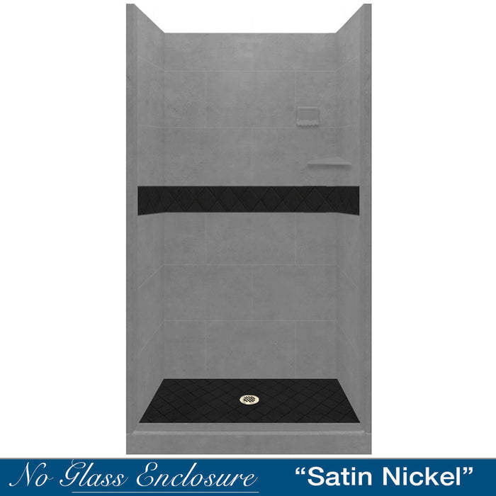 Diamond Wet Cement Small Alcove Shower Enclosure Kit