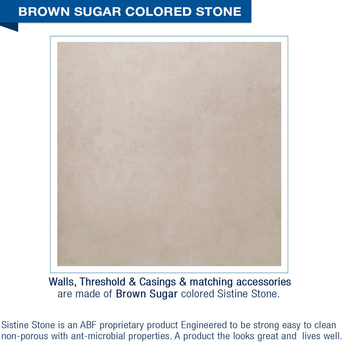American Bath Factory Diamond Brown Sugar Small Alcove Shower Enclosure Kit