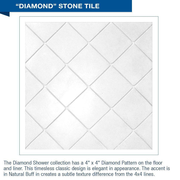 American Bath Factory Diamond Natural Buff Neo Shower Enclosure Kit