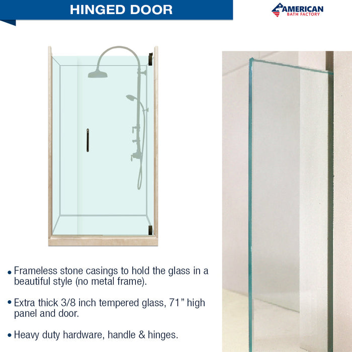 American Bath Factory Diamond Brown Sugar Small Alcove Shower Enclosure Kit