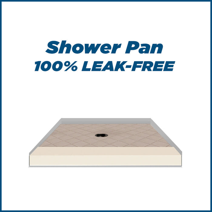American Bath Factory Diamond Desert Sand Small Alcove Shower Enclosure Kit