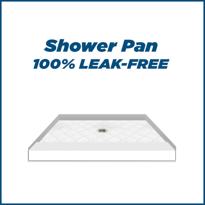 American Bath Factory Diamond Natural Buff Small Alcove Shower Enclosure Kit