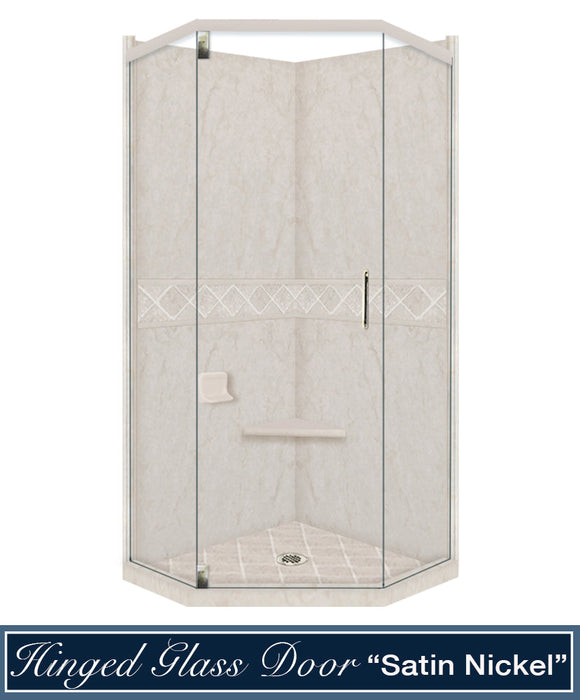 American Bath Factory Rafe Marble Diamond Neo Shower Enclosure Kit