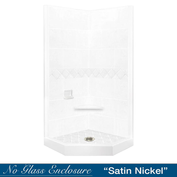 American Bath Factory Diamond Natural Buff Neo Shower Enclosure Kit