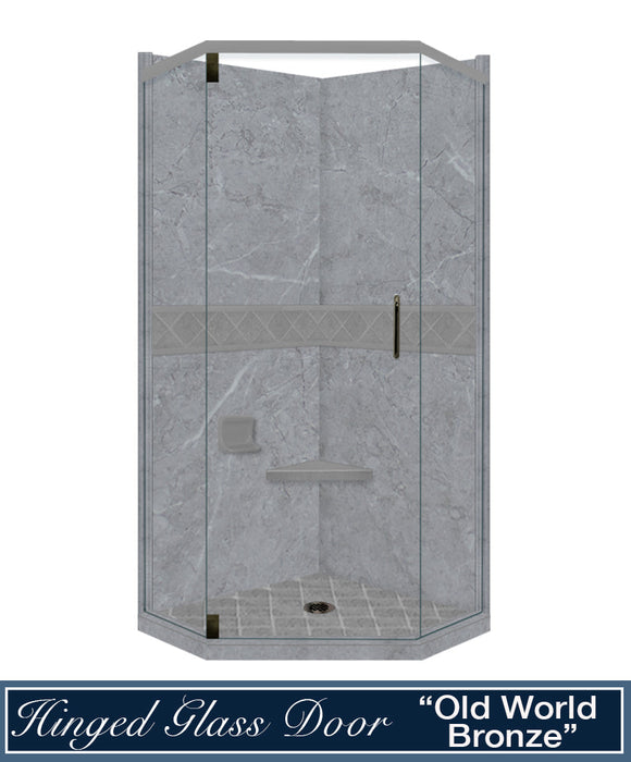 American Bath Factory Grio Marble Diamond Neo Shower Enclosure Kit