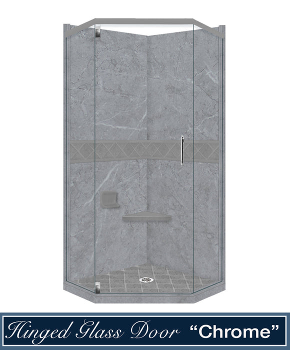 American Bath Factory Grio Marble Diamond Neo Shower Enclosure Kit