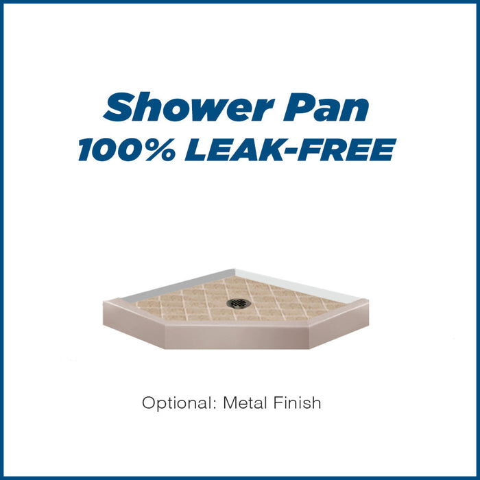 American Bath Factory Diamond Brown Sugar Neo Shower Enclosure Kit