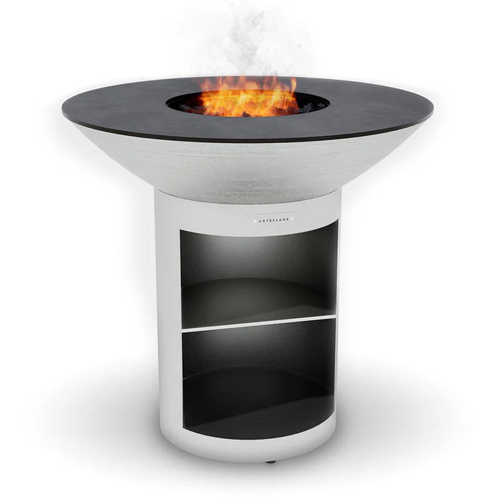 Arteflame AF40PLSTOREB 40" Platinum Stainless Classic Storage Base Grill