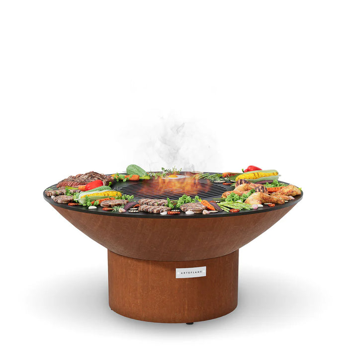 Arteflame C40LRB 40" Low Round Base Fire Pit With Cooktop