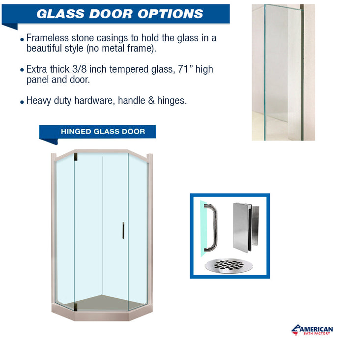 American Bath Factory Diamond Natural Buff Neo Shower Enclosure Kit