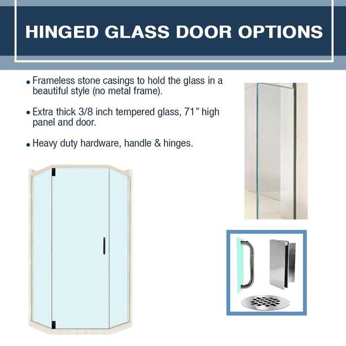 American Bath Factory Grio Marble Diamond Neo Shower Enclosure Kit