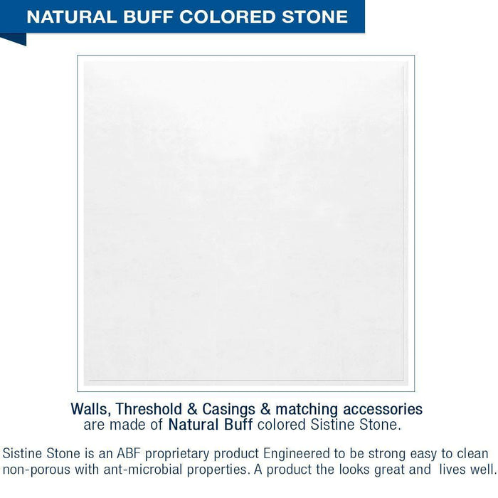 American Bath Factory Diamond Natural Buff Neo Shower Enclosure Kit