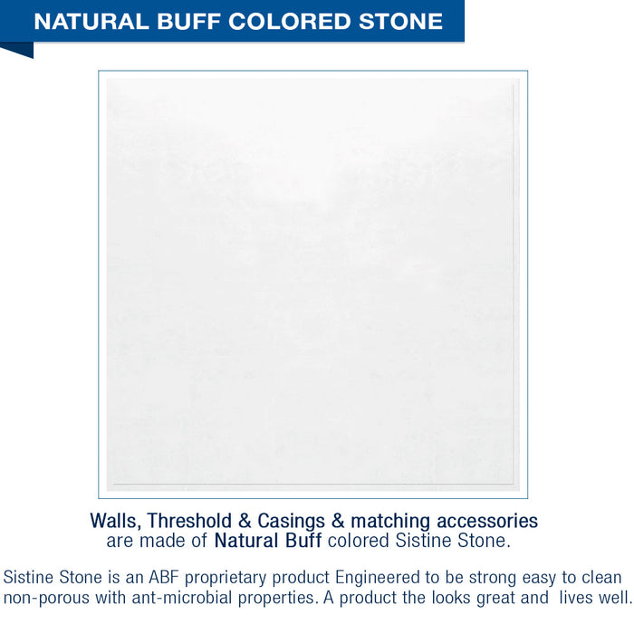 American Bath Factory Diamond Natural Buff Small Alcove Shower Enclosure Kit
