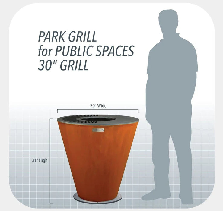 Arteflame ONE30PARK 30" Park Grill For Public Spaces and High Traffic